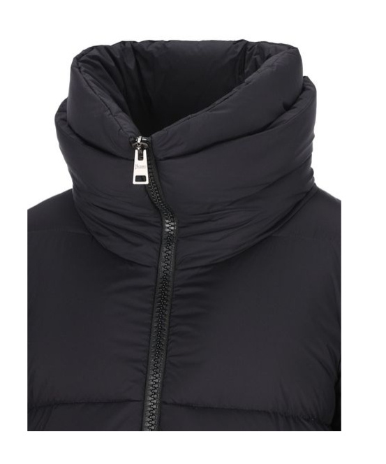Herno Box Quilted Water Resistant Down Coat In Black