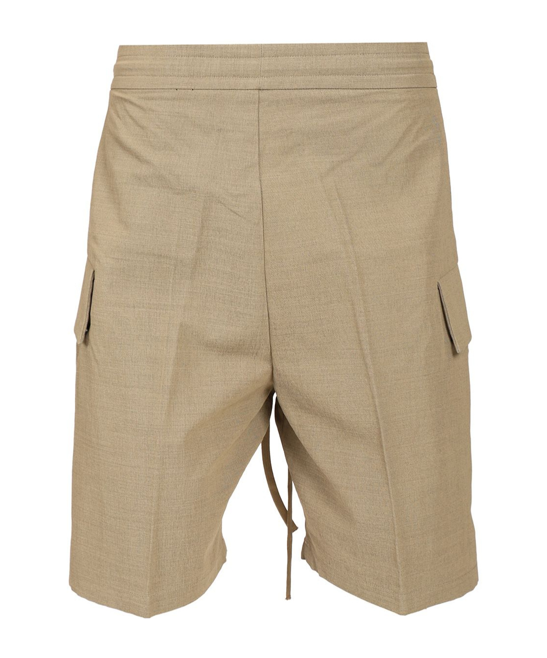 Shop Fear Of God Elastic Waist Shorts In Beige