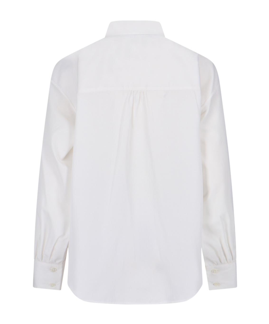 Aspesi Long Sleeves Collared Neck Chest Pocket Top In White