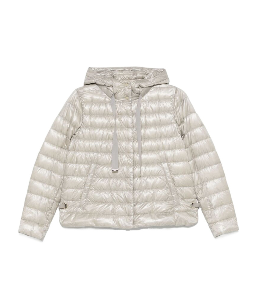 Herno Quilted Jacket With Hood And Pockets In White