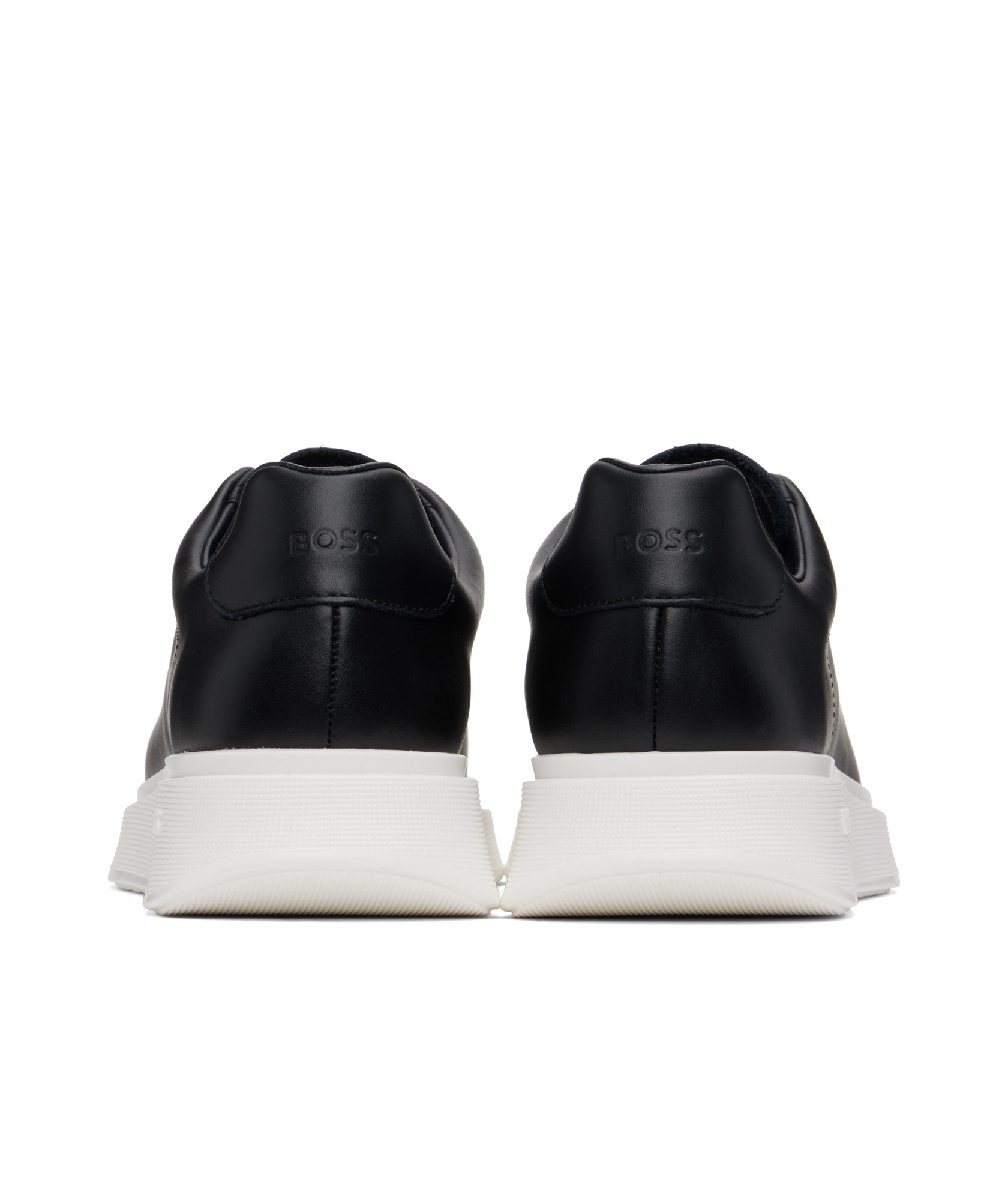 Hugo Boss Round Toe Low-top Casual Shoes In Black