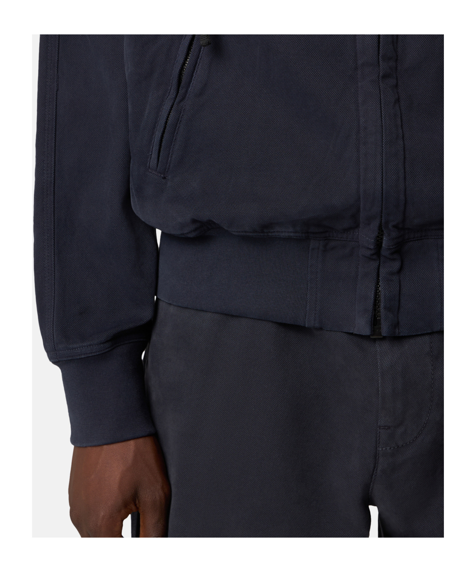 Stone Island Oversized-fit Track Jacket With Zip Pockets In Blue
