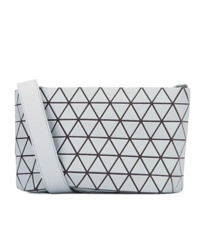 Bao Bao Issey Miyake Crystal Matte Zip-up Shoulder Bag In White