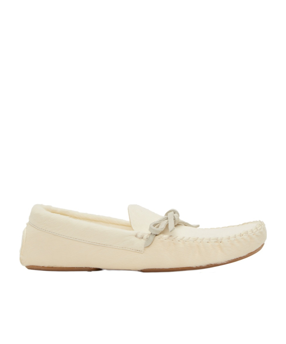 Shop The Row Lace Bow Loafers In Nude