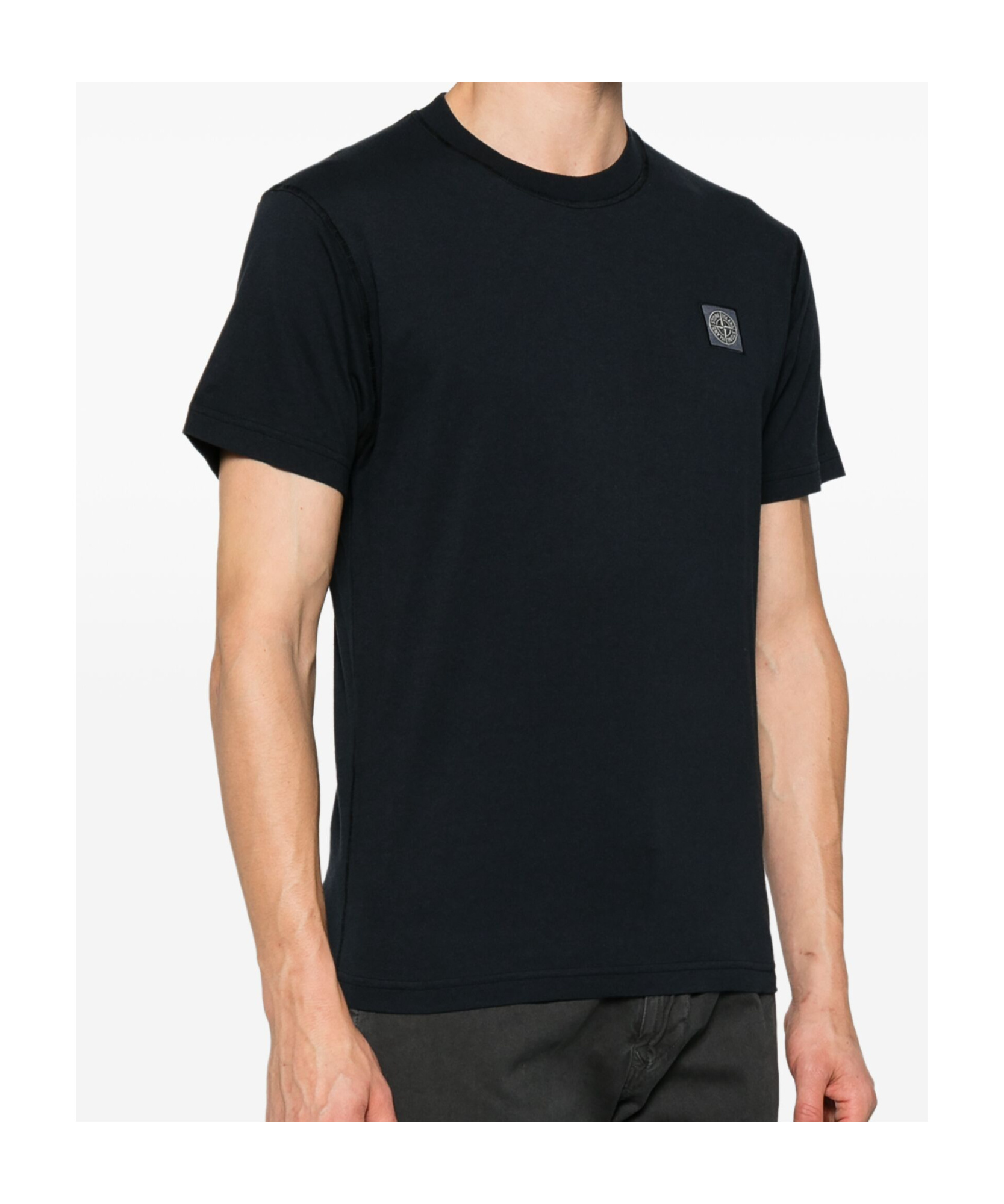 Stone Island Compass-motif T-shirt In Blue