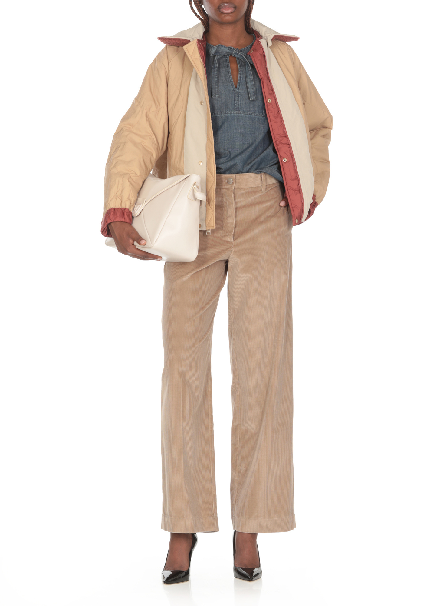 Weekend Max Mara Giacca A Vento Reversibile In Tela Antigoccia In Red