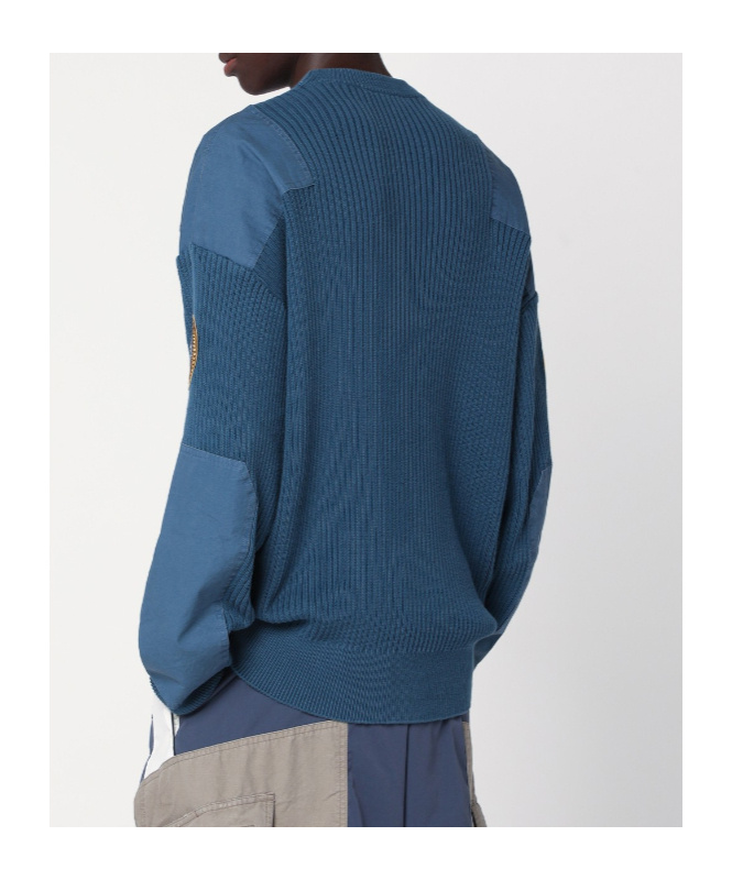 Balenciaga Blue Uniform Merch Cotton Jumper In Blue