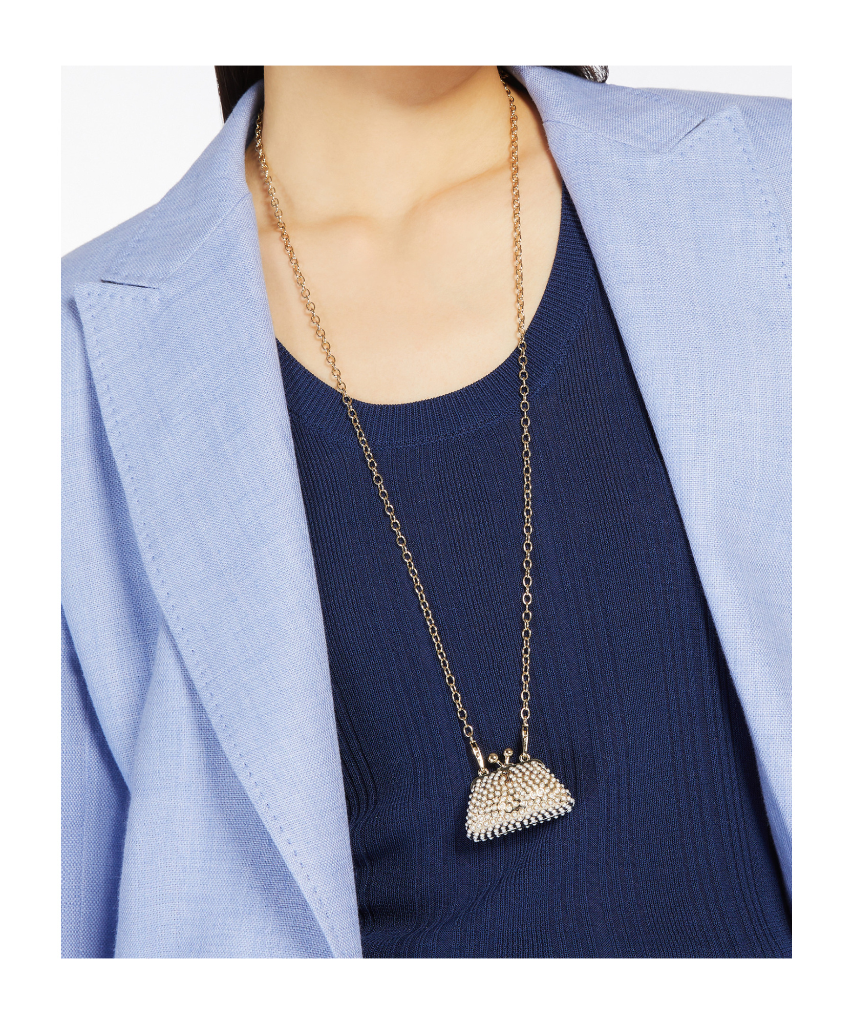 Weekend Max Mara Chain Necklace With Pasticcino Bag Charm