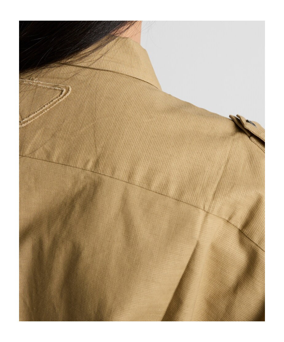 Prada Long-sleeved Shirt In Brown