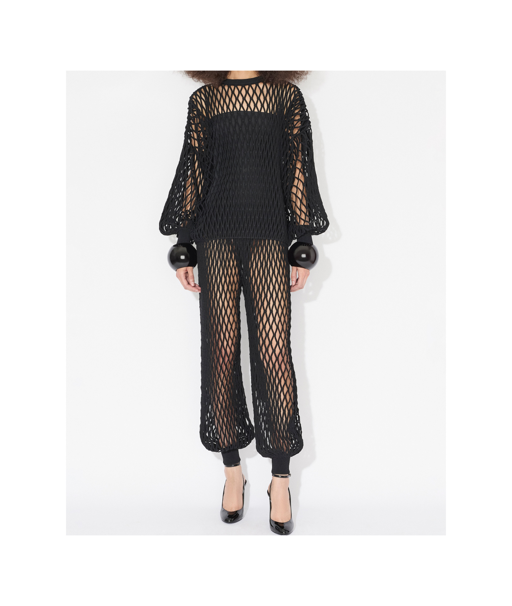 ALAÏA TASSEL LACE SWEATER