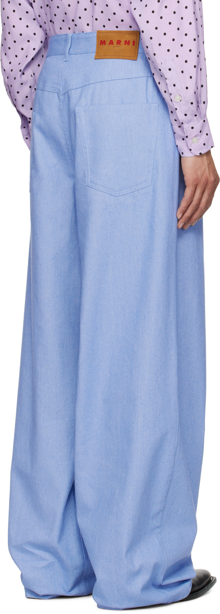 Marni Blue Colored Light Jeans In Blue