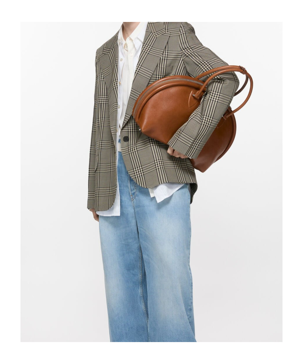 Shop Acne Studios Leather Shoulder Bag In Brown