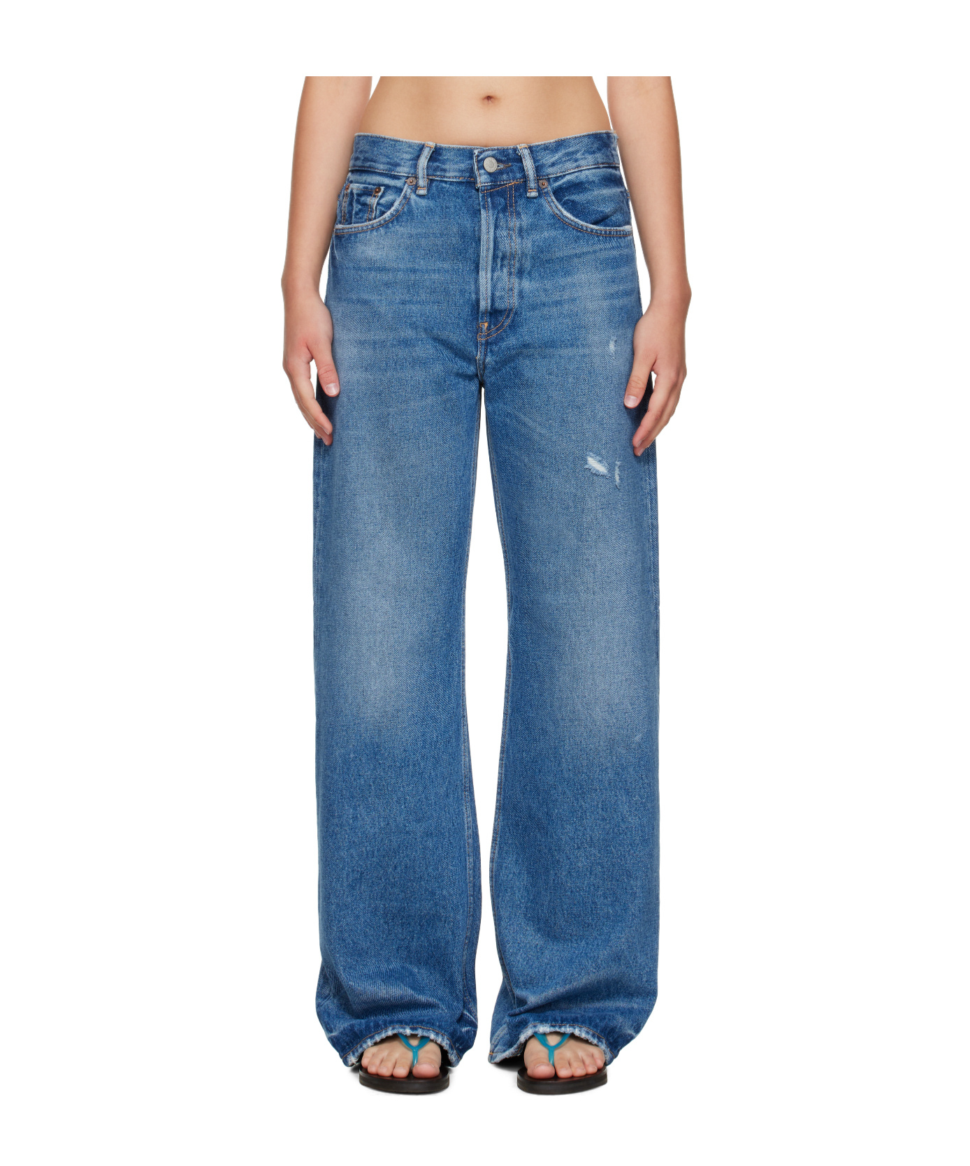 Acne Studios Multi-pocket Jeans In Blue