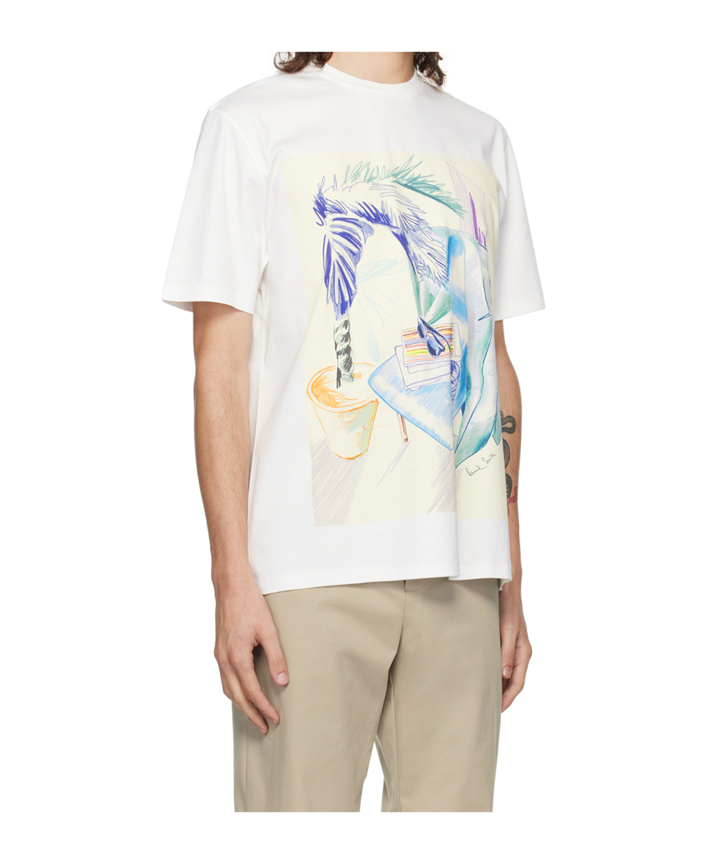 PAUL SMITH SKETCHBOOK-PRINT COTTON T-SHIRT 