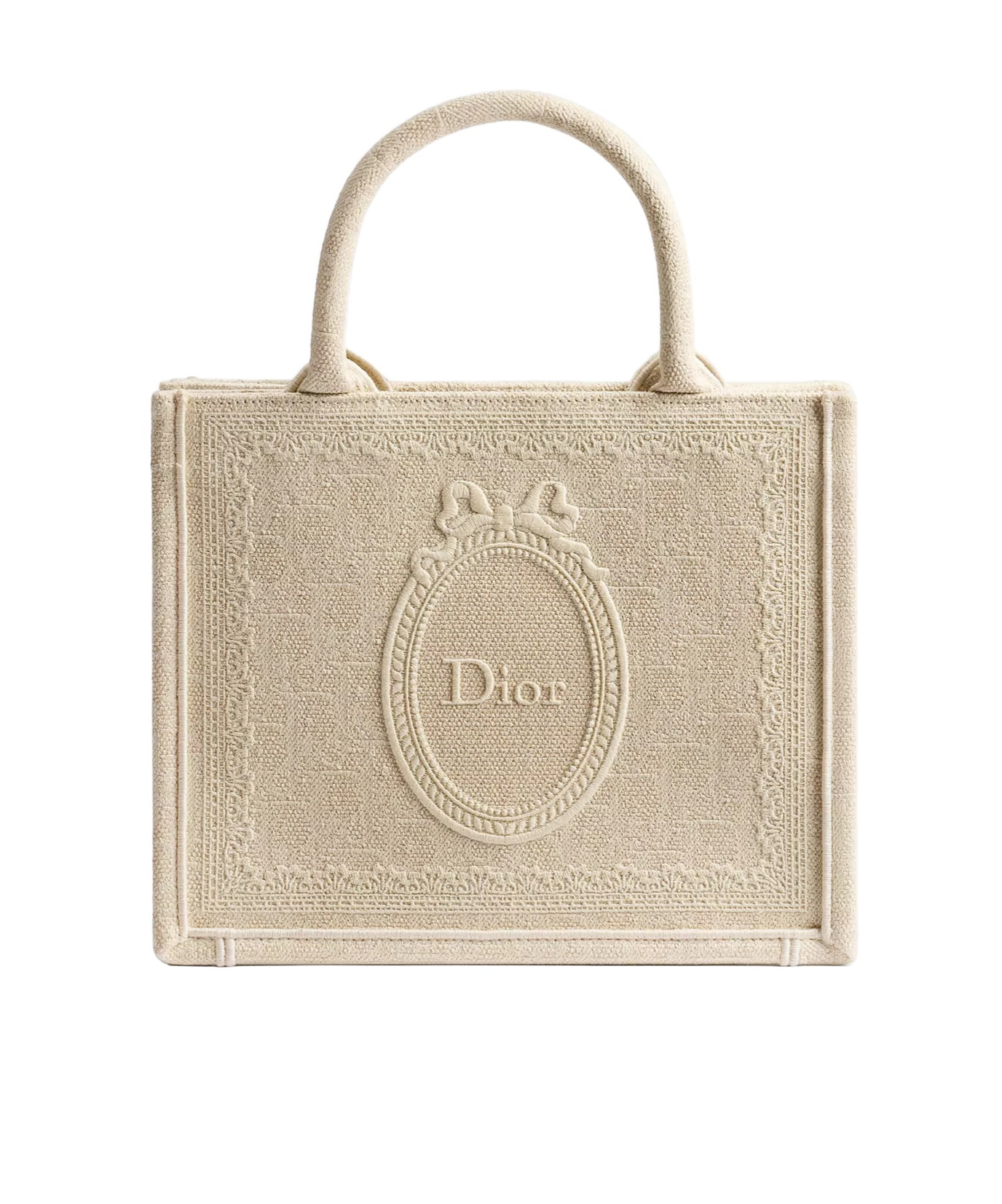 Dior Small  Book Tote With Strap In Sand