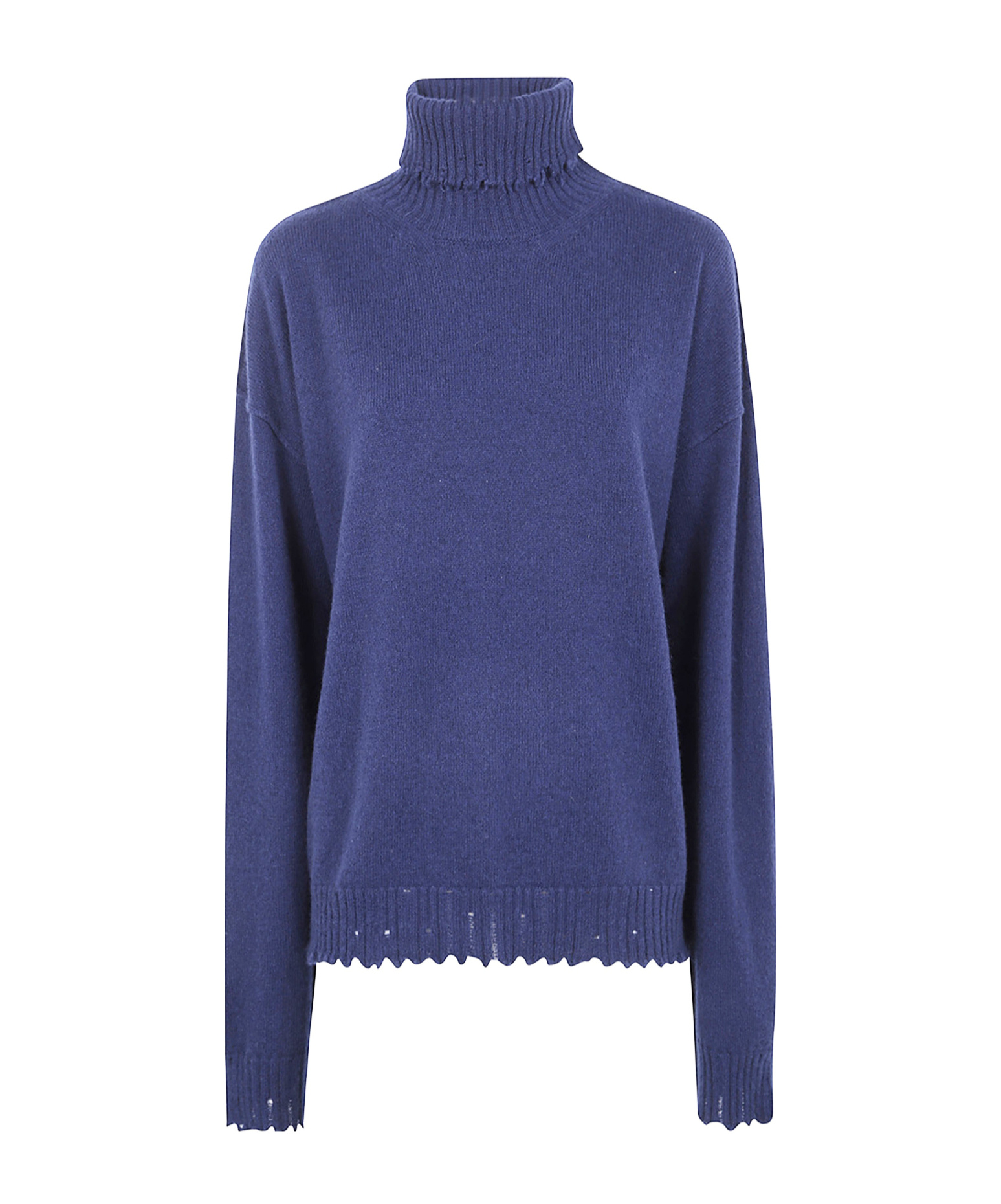 Uma Wang Ribbed Turtleneck Sweater In Blue