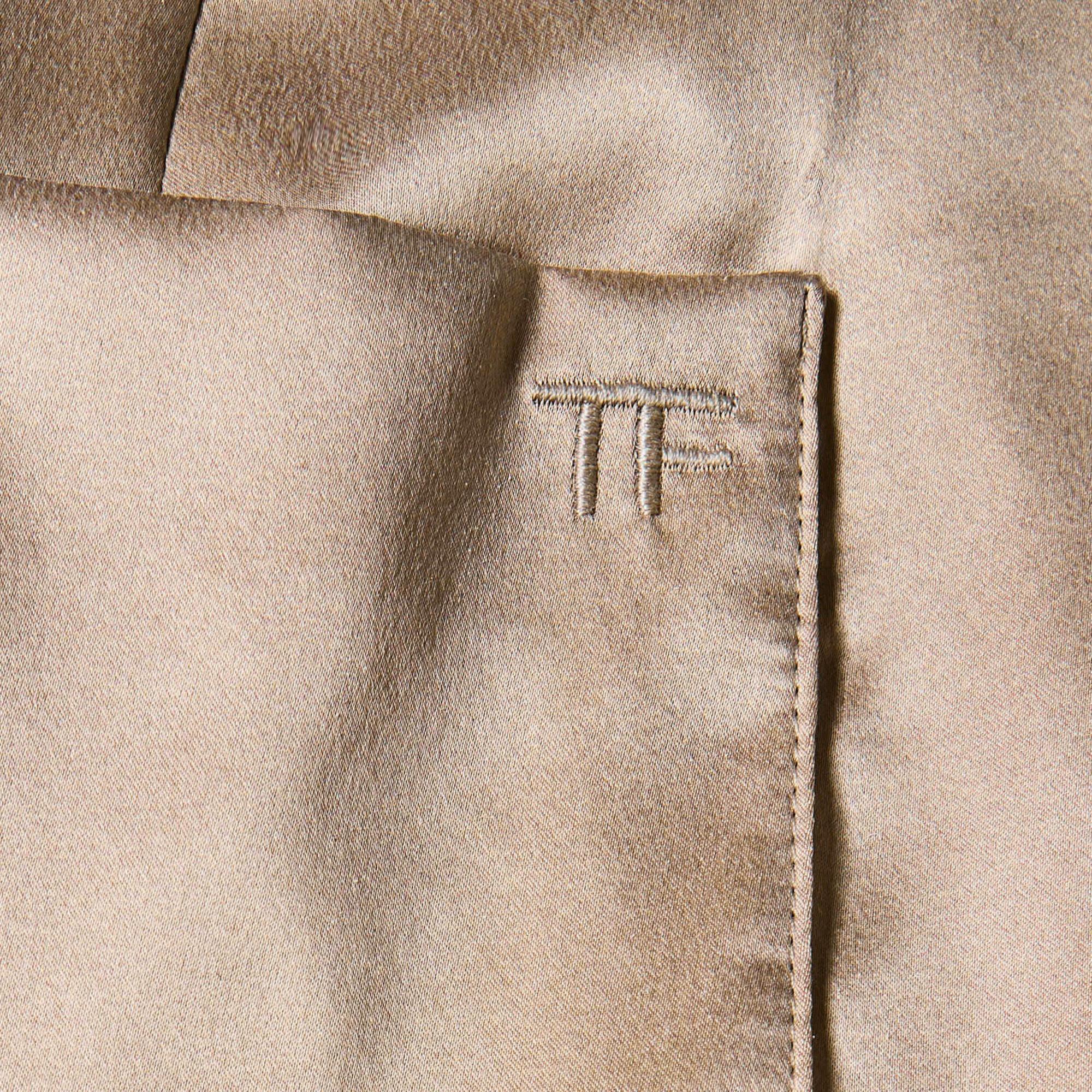 Tom Ford Solid Color Casual Long Pants In Brown