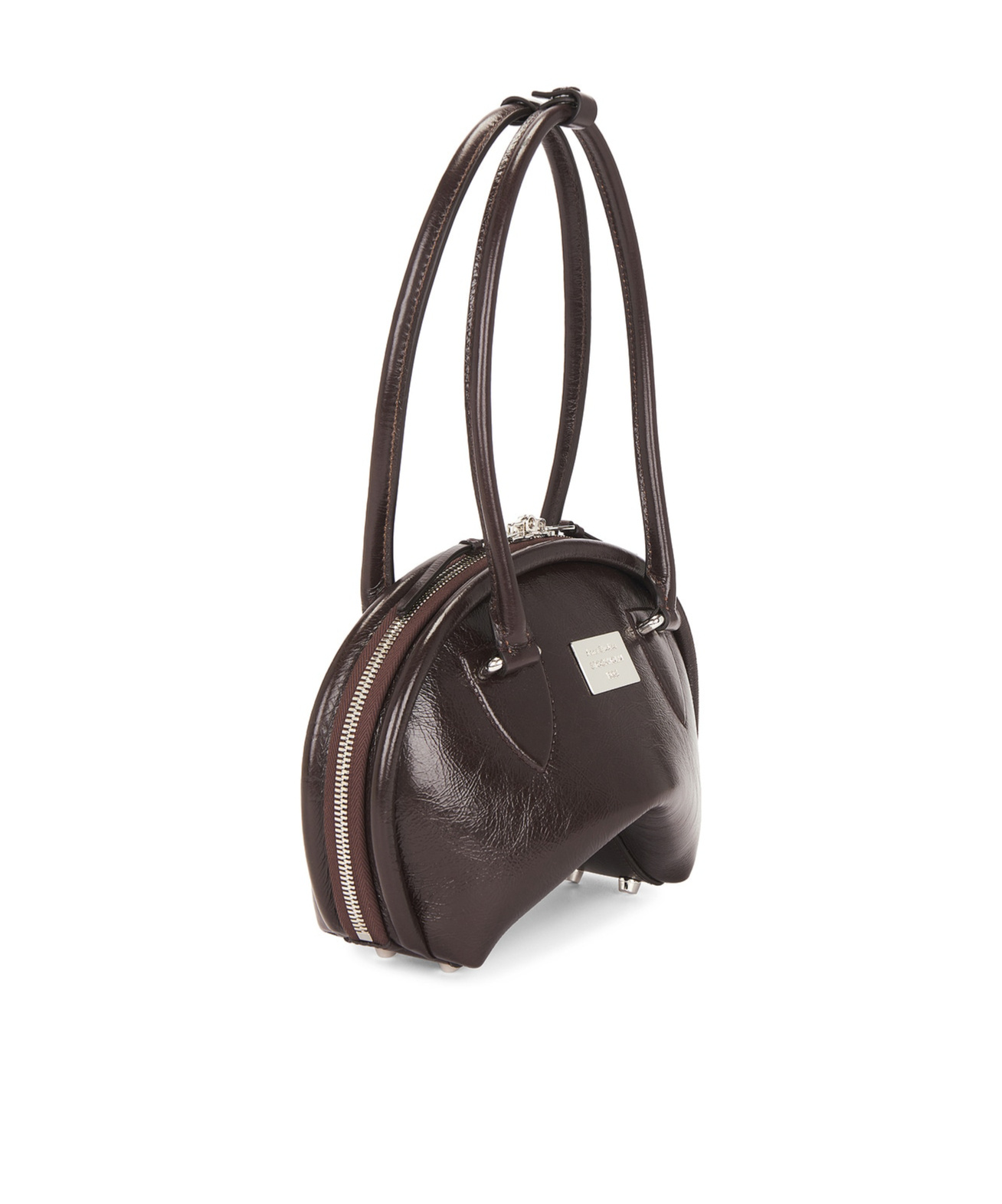 Acne Studios Brown Bowlina Shoulder Bag In Black