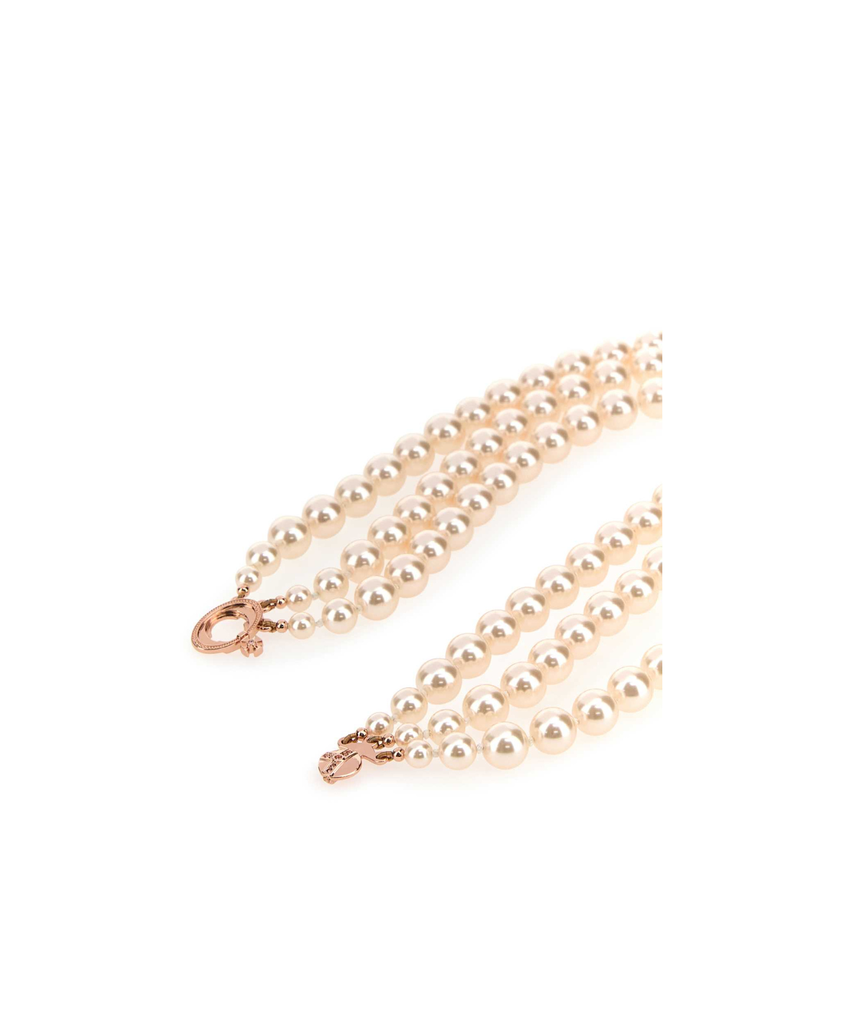 Vivienne Westwood Beaded Crystal Gold Layered Multi-strand Necklaces In Yellow