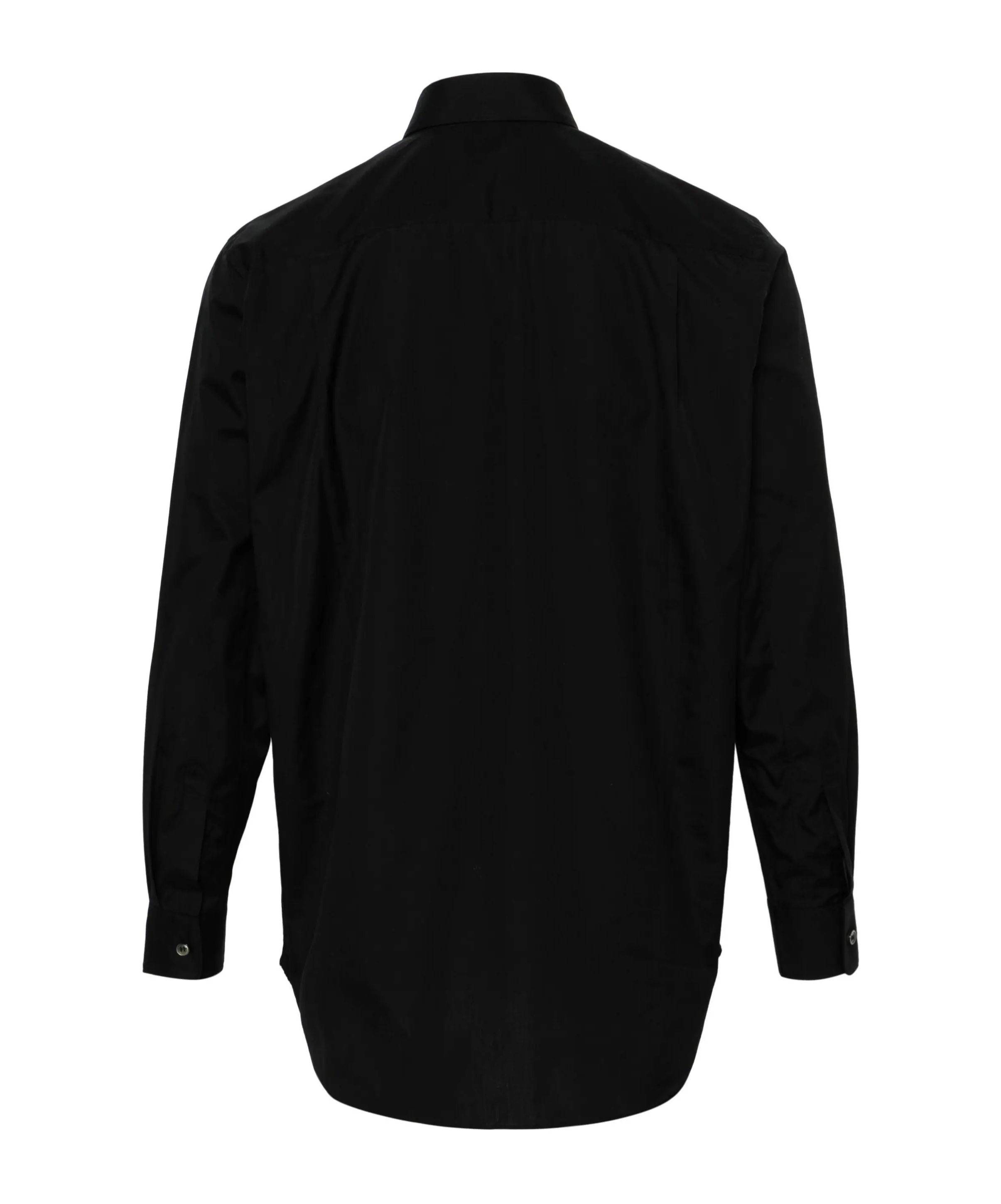 Comme Des Garçons Play Heart-patch Poplin Shirt In Black