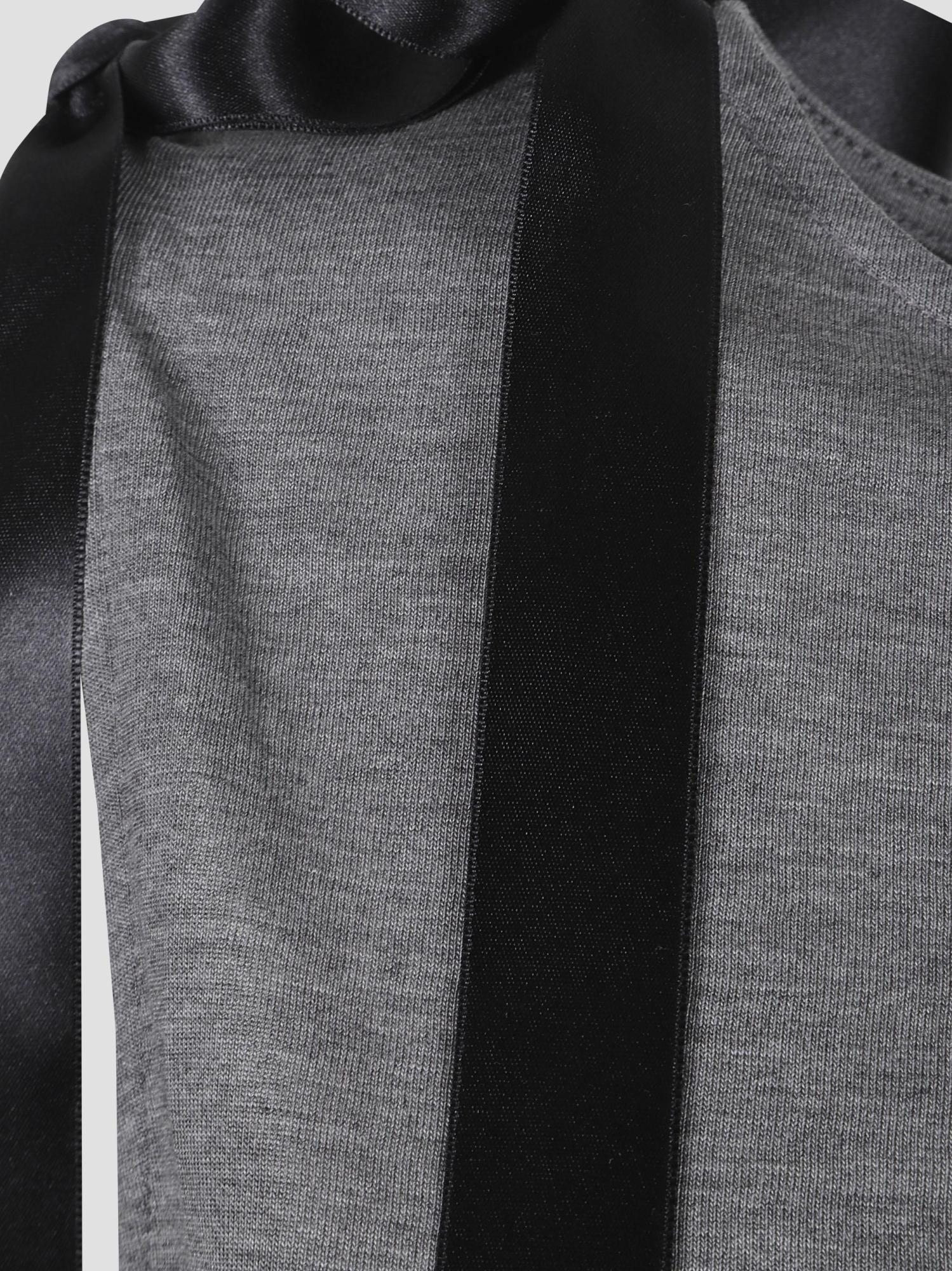 Simone Rocha Bow Ribbon Tail Tank Top In Gray