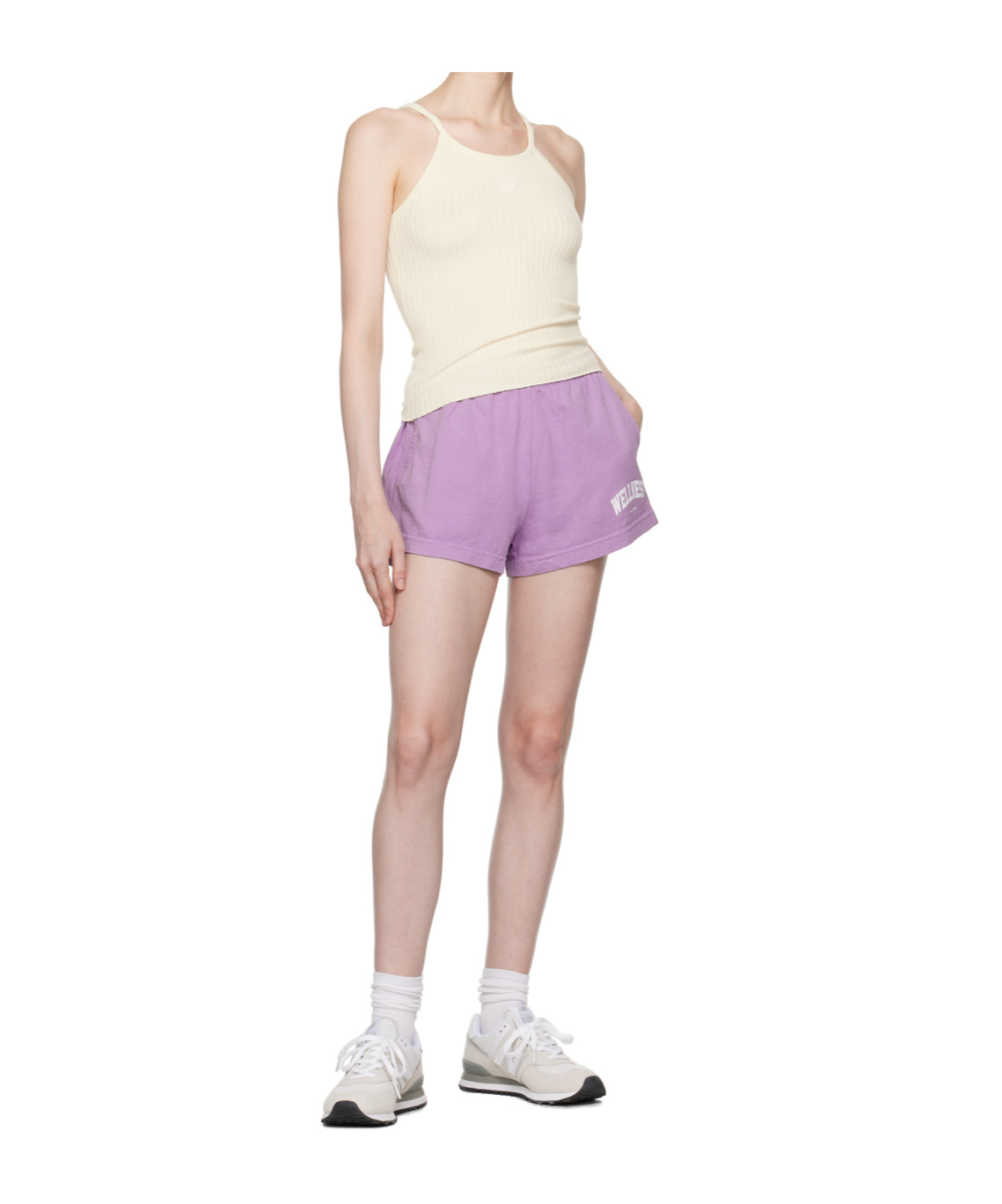Sporty And Rich Elastic Waist Shorts