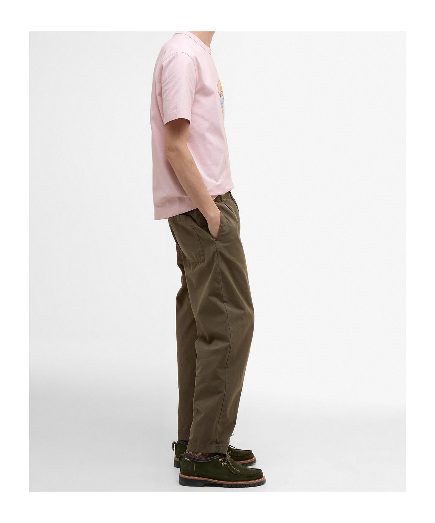 Shop Barbour X Noah Floral T-shirt In Chalk Pink