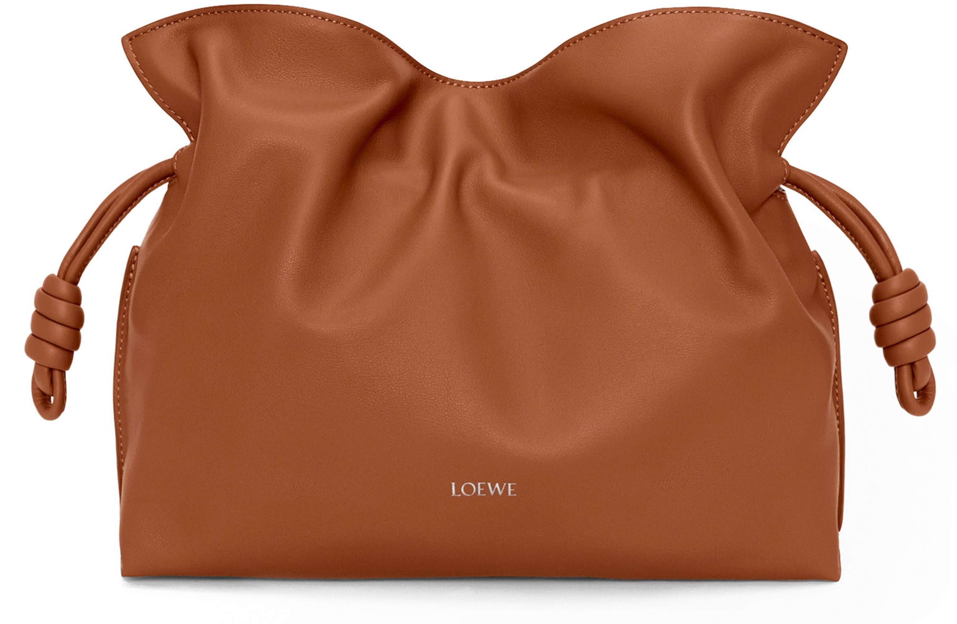 Loewe Medium Flamenco Clutch In Nappa Calfskin In Brown