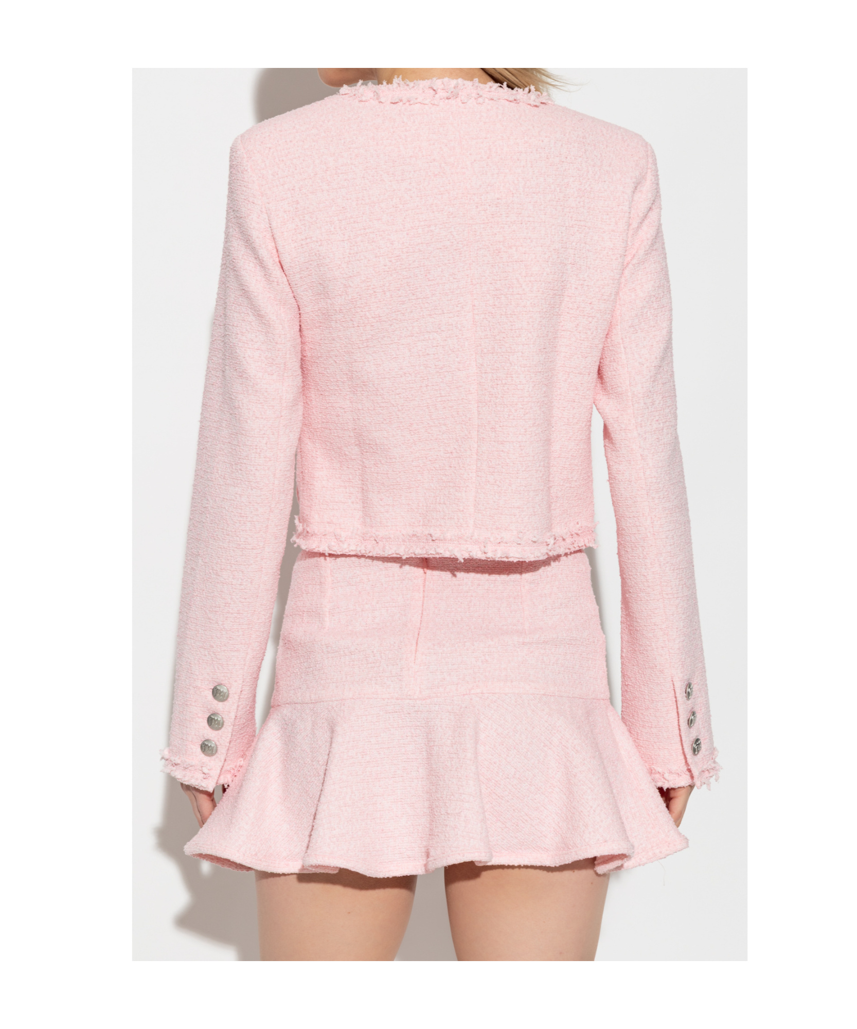 Misbhv Frayed-detailing Jacket In Pink