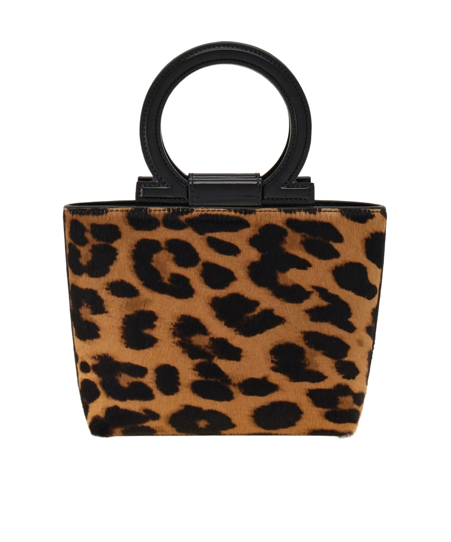 Ferragamo Macro Gancini Mini Bag In Black