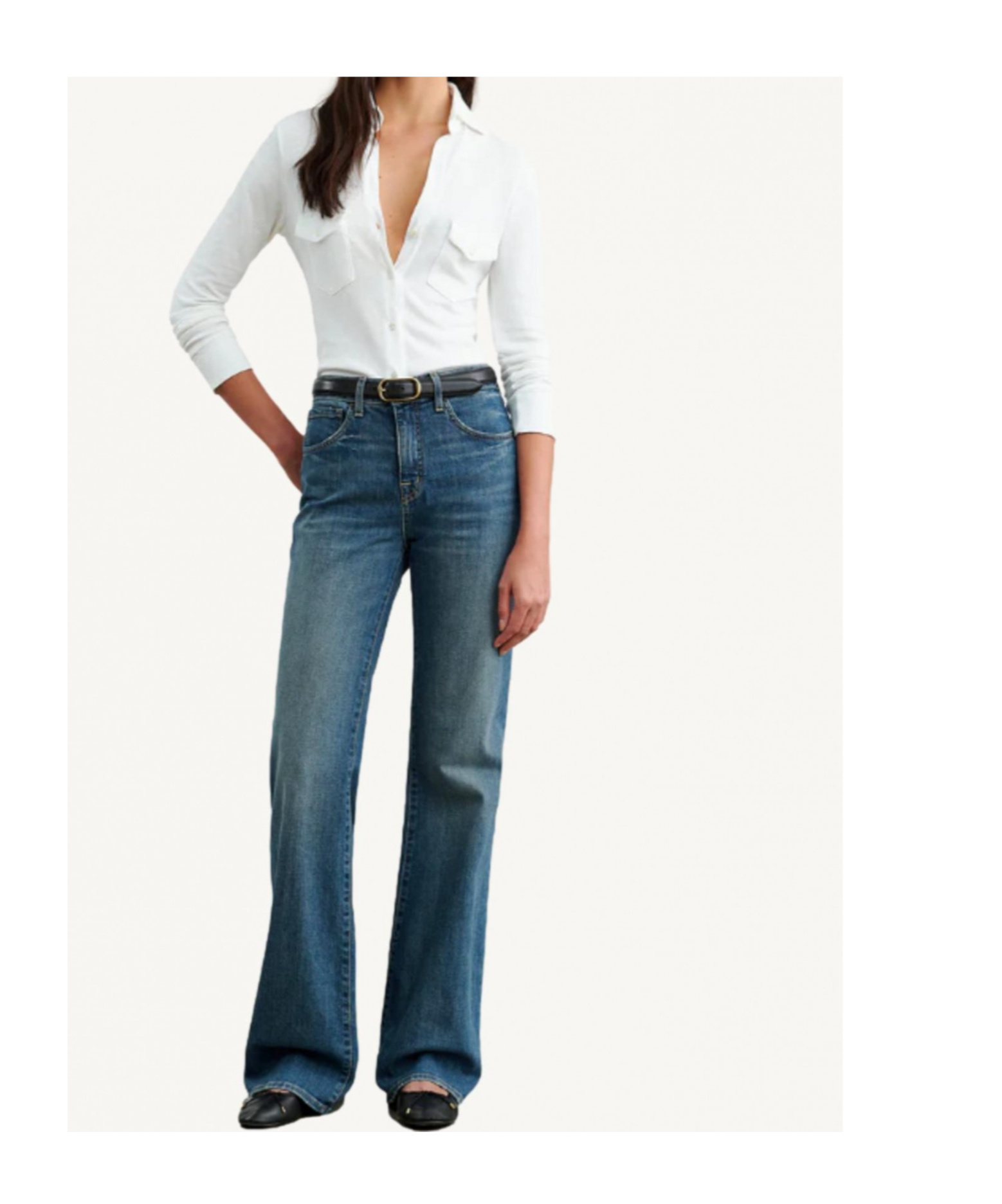 Nili Lotan Belt Loop Jeans In Blue