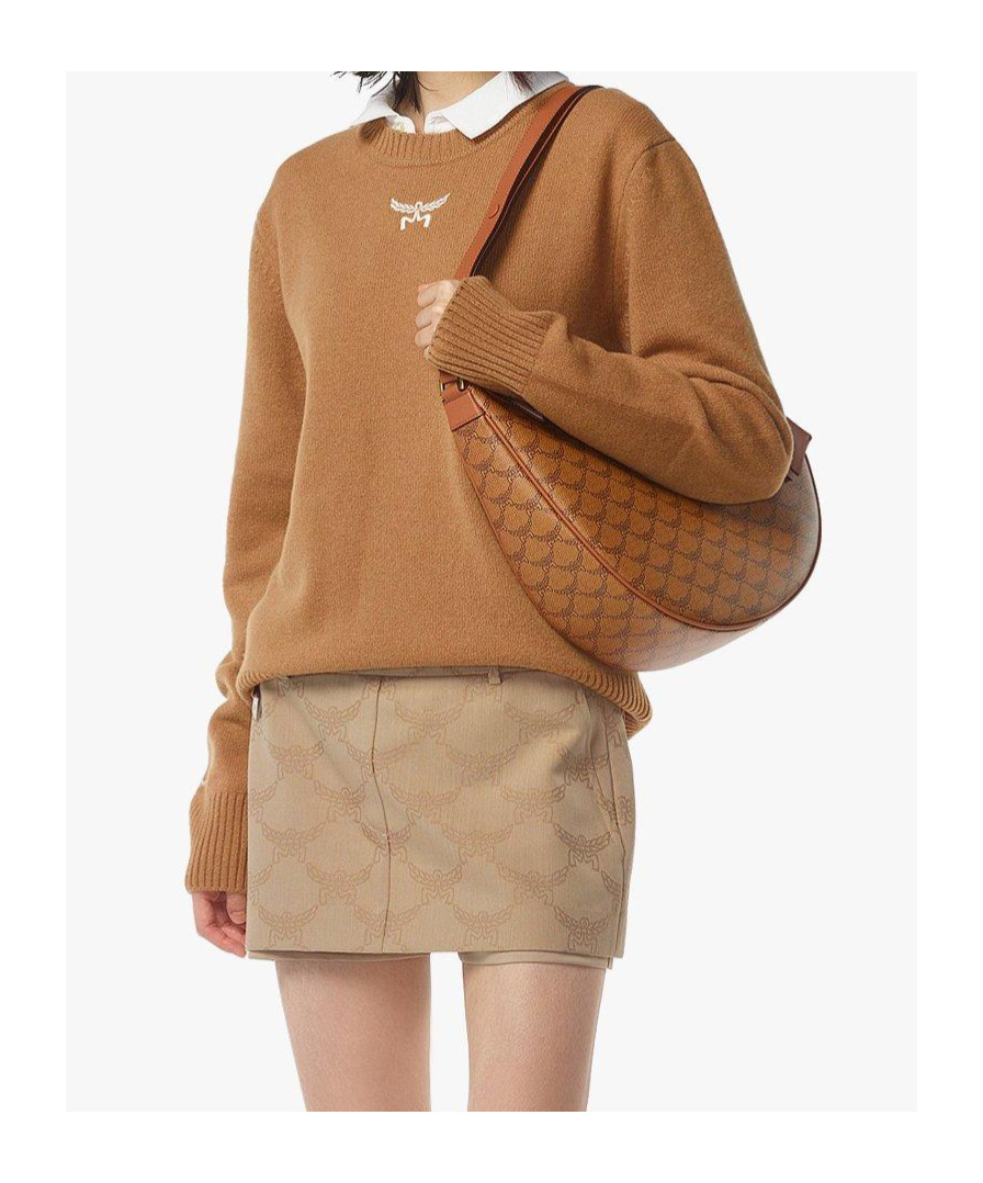 Mcm Himmel Zippered Shoulder Bag In Brown
