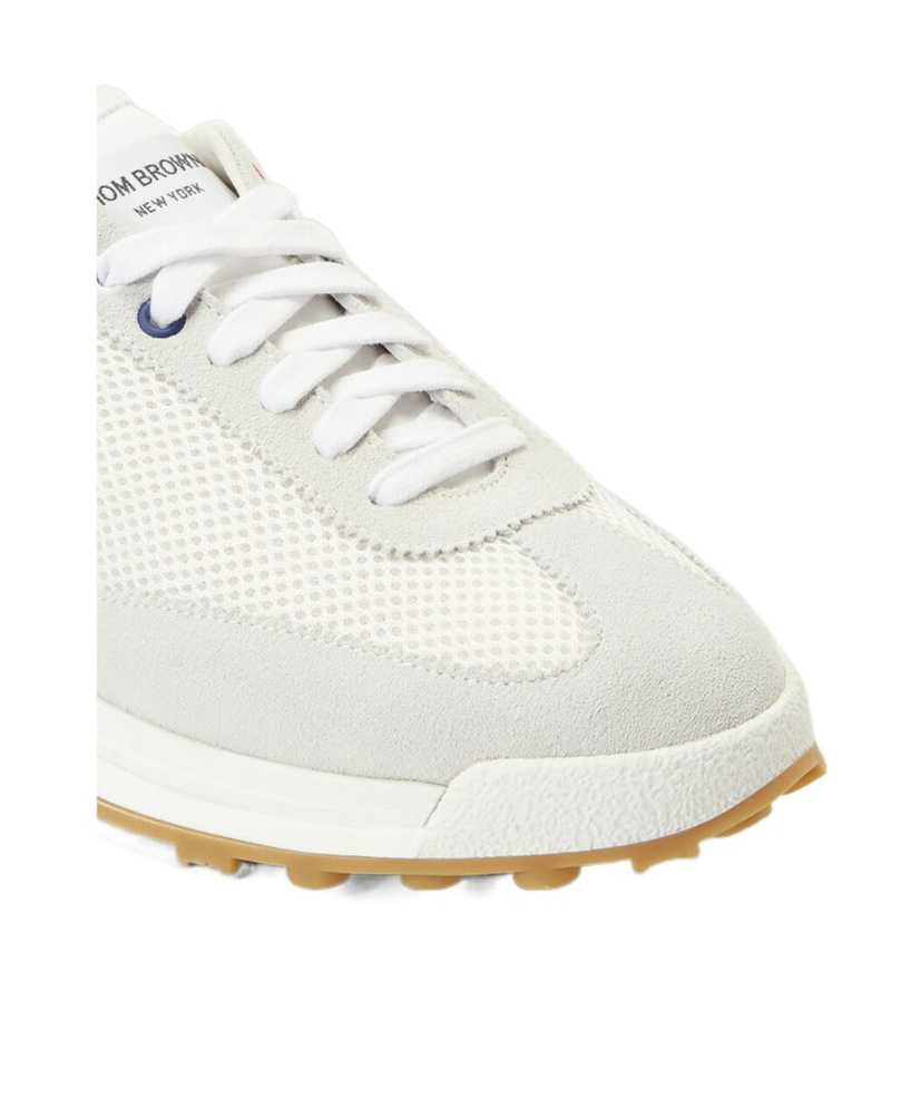 Thom Browne White Textile Tech Runner Sneakers In White