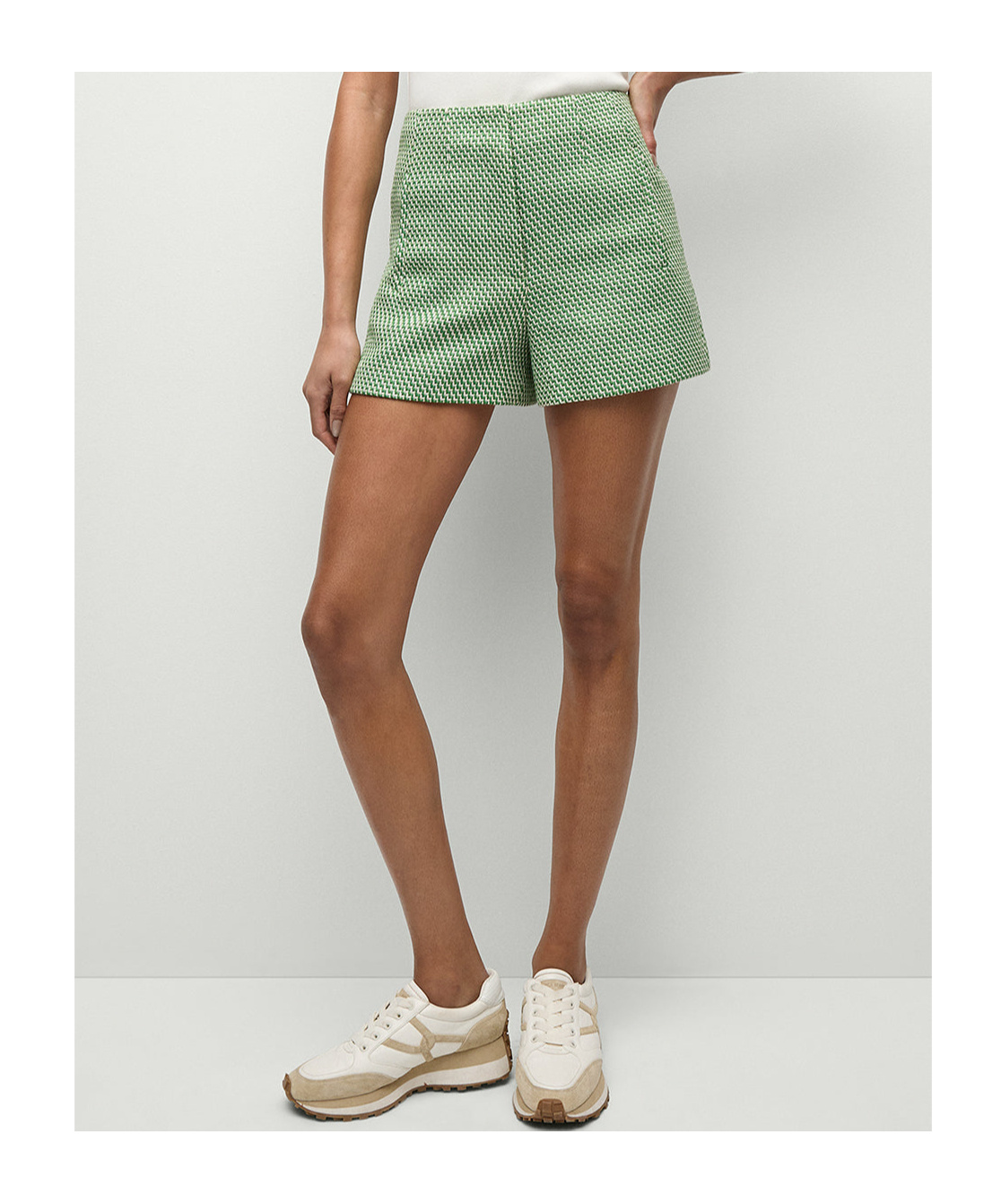 Veronica Beard Jazmin High Waist Shorts In Green