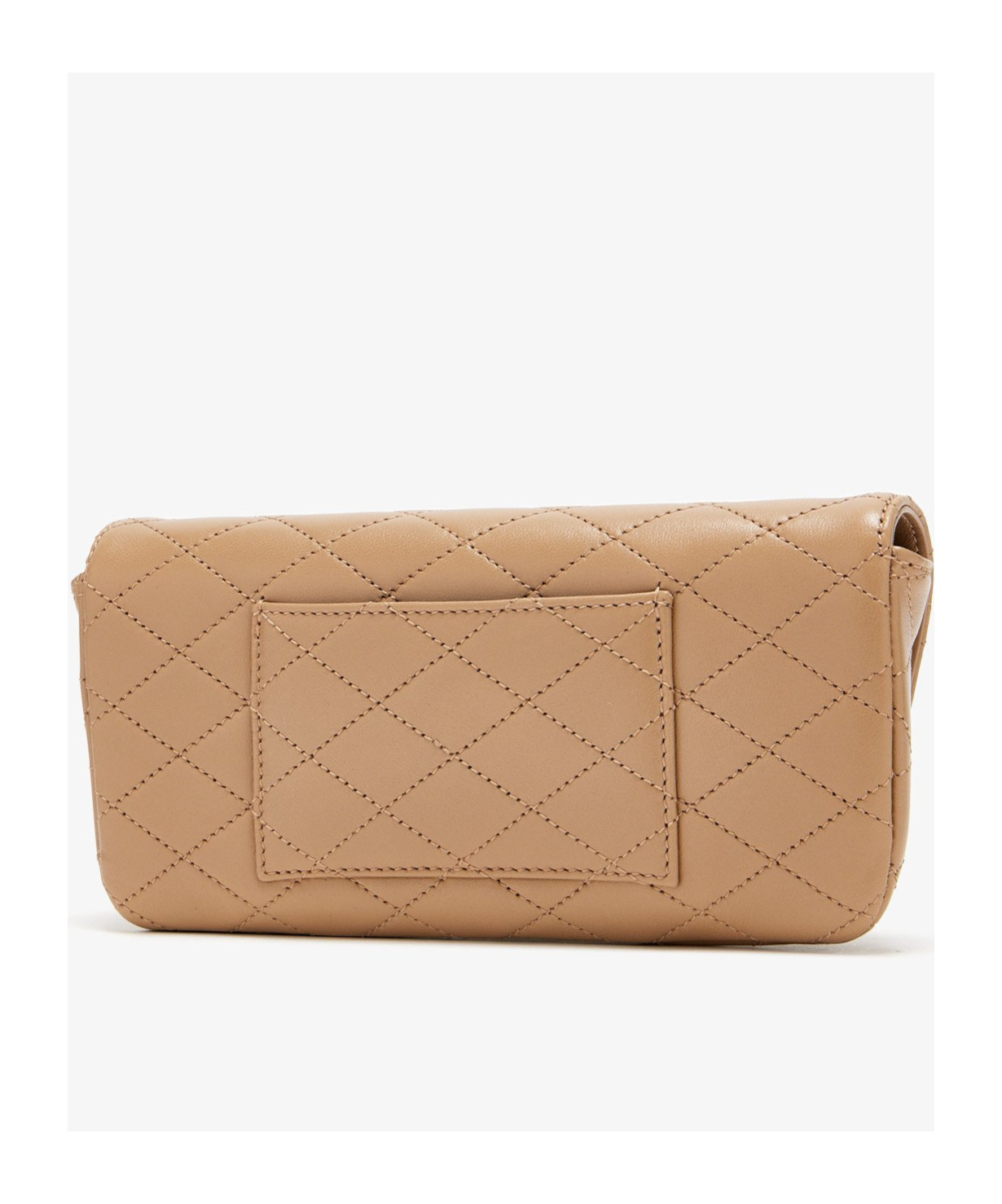 Saint Laurent Gaby Phone Holder Ysl Crossbody Bag In Quilted Smooth Leather In Nude