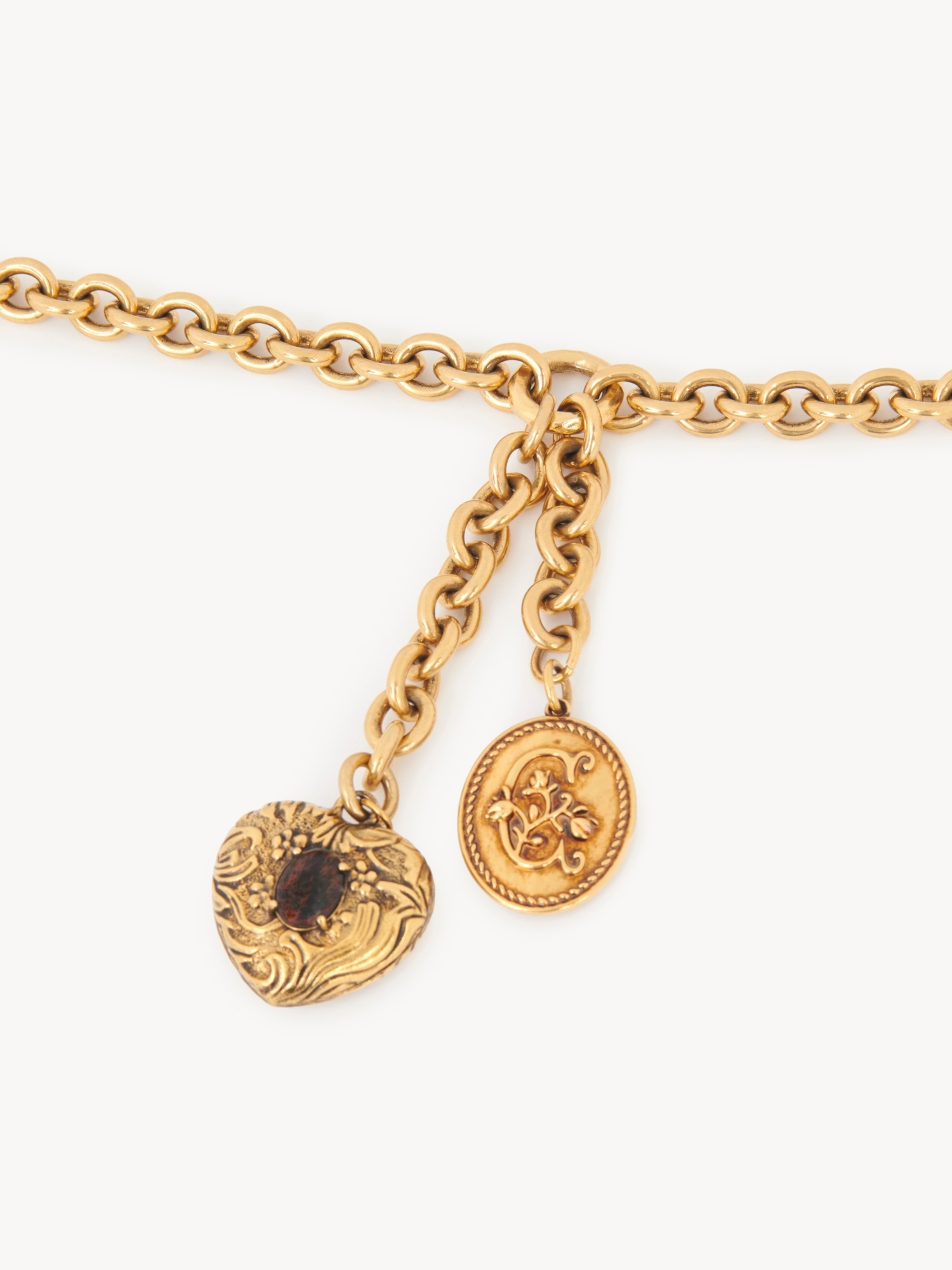 Chloé Chain And Pendant Belt Collection In Gold