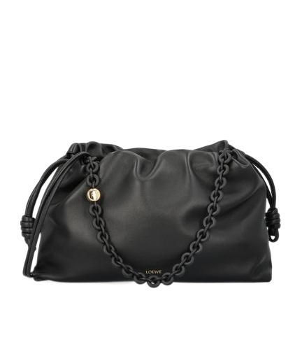 Shop Loewe Large Flamenco Purse In Mellow Nappa Lambskin In Black