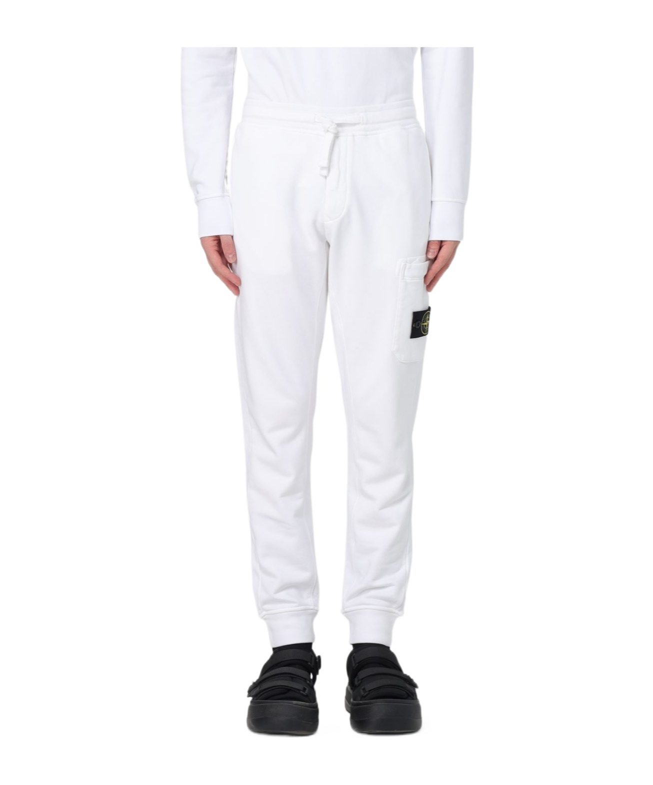 Stone Island Drawstring Sweatpants In White