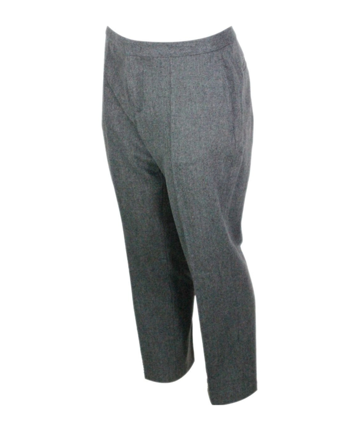 Fabiana Filippi Embellished Straight Leg Trousers In Gray