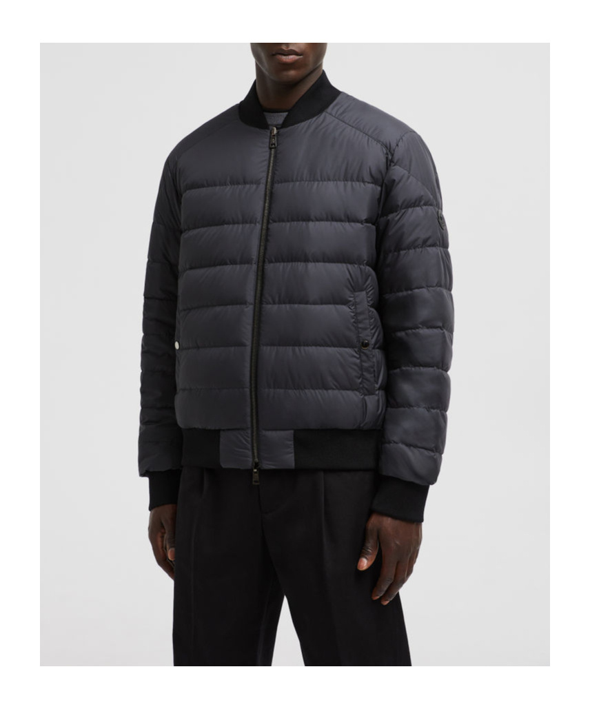 Moncler Diounes Reversible Short Down Jacket In Black
