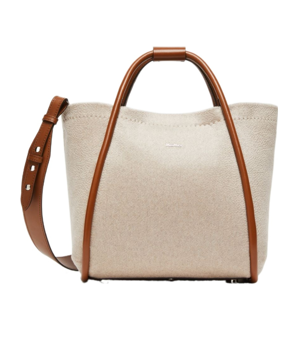 MAX MARA SMALL CASHMERE MARINE SHOULDER BAG