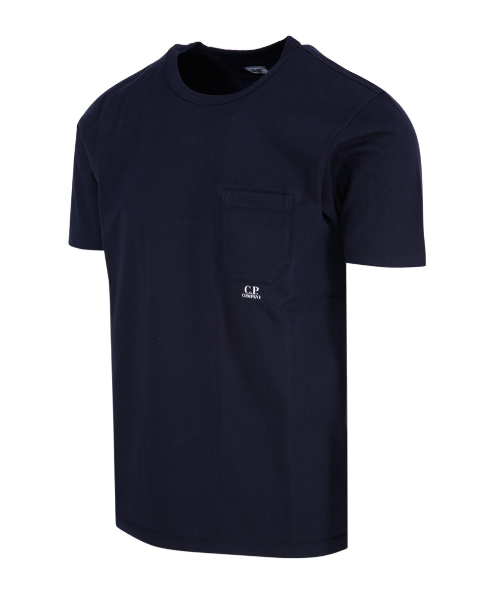 C.p. Company Logo-print Cotton T-shirt In Blue