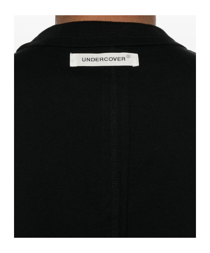 Undercover Graphic Print Black Crew Neck T-shirt In Black