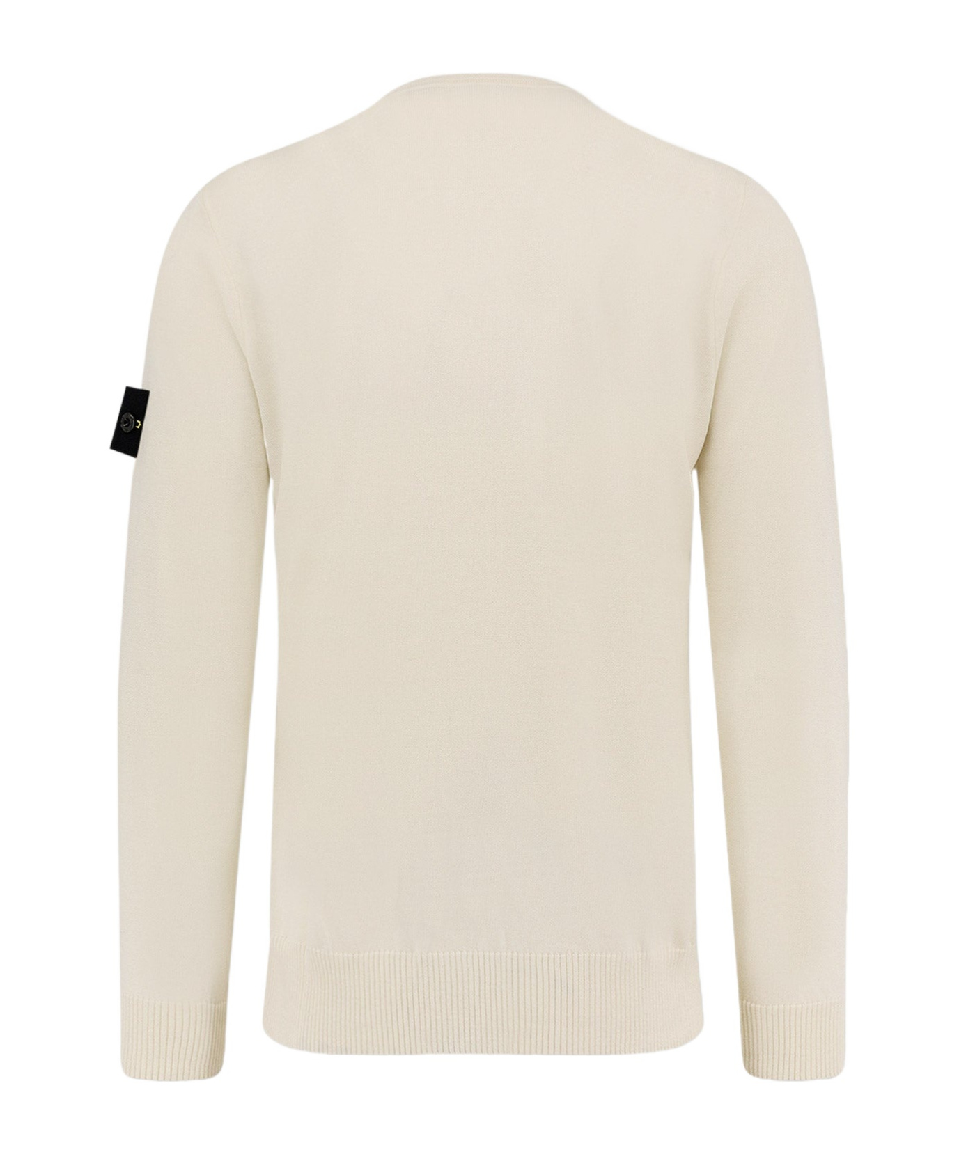 Stone Island 5100071 Patch-pocket Wool Sweater In White