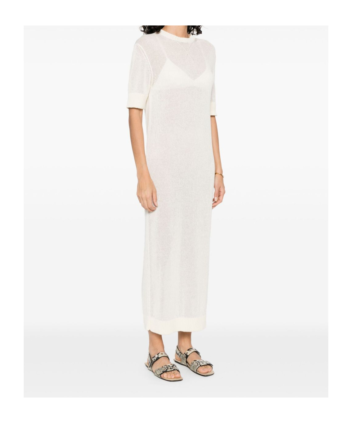 Jil Sander Cotton Dress In White