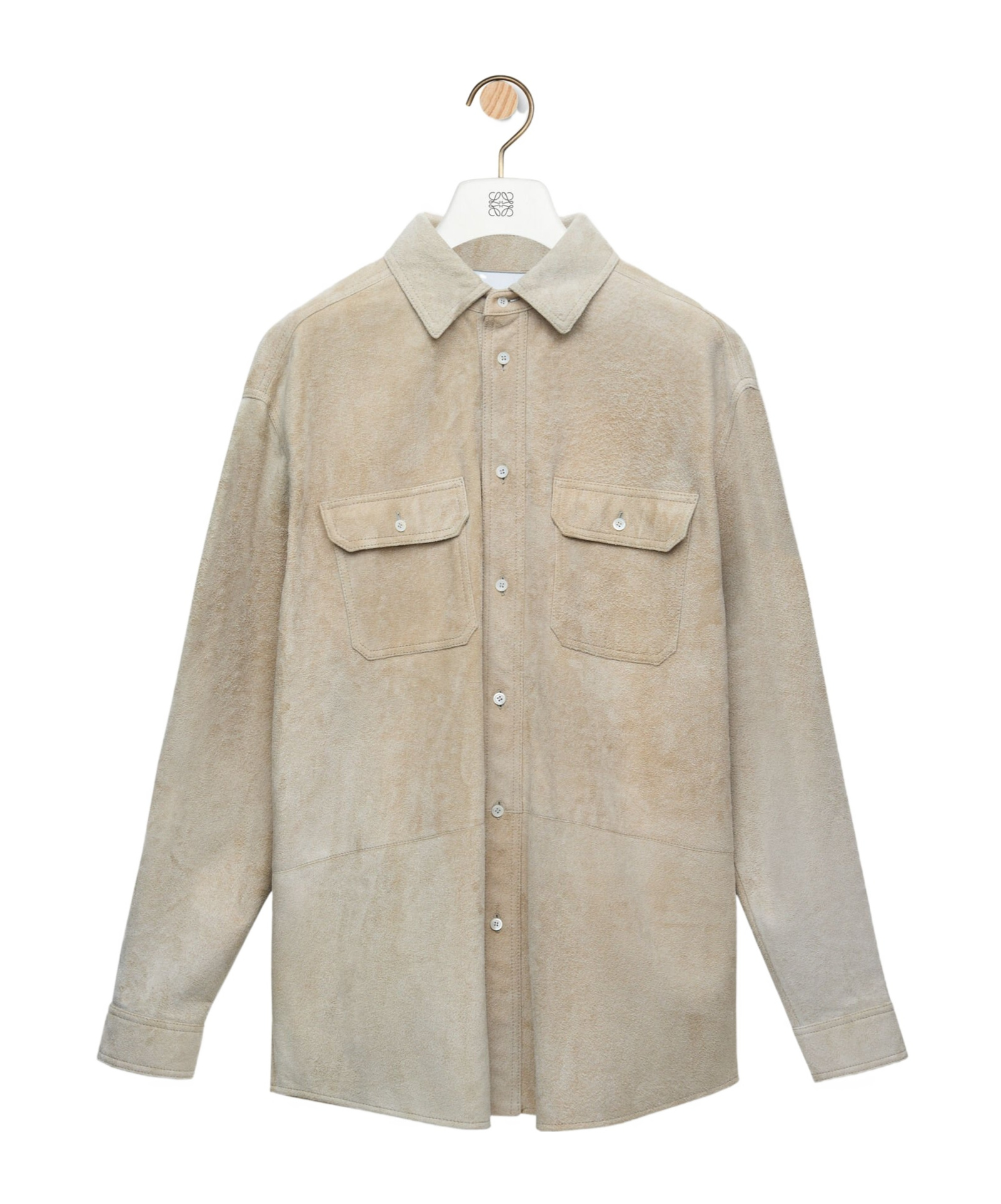 Loewe Long-sleeved Shirt Coat In White