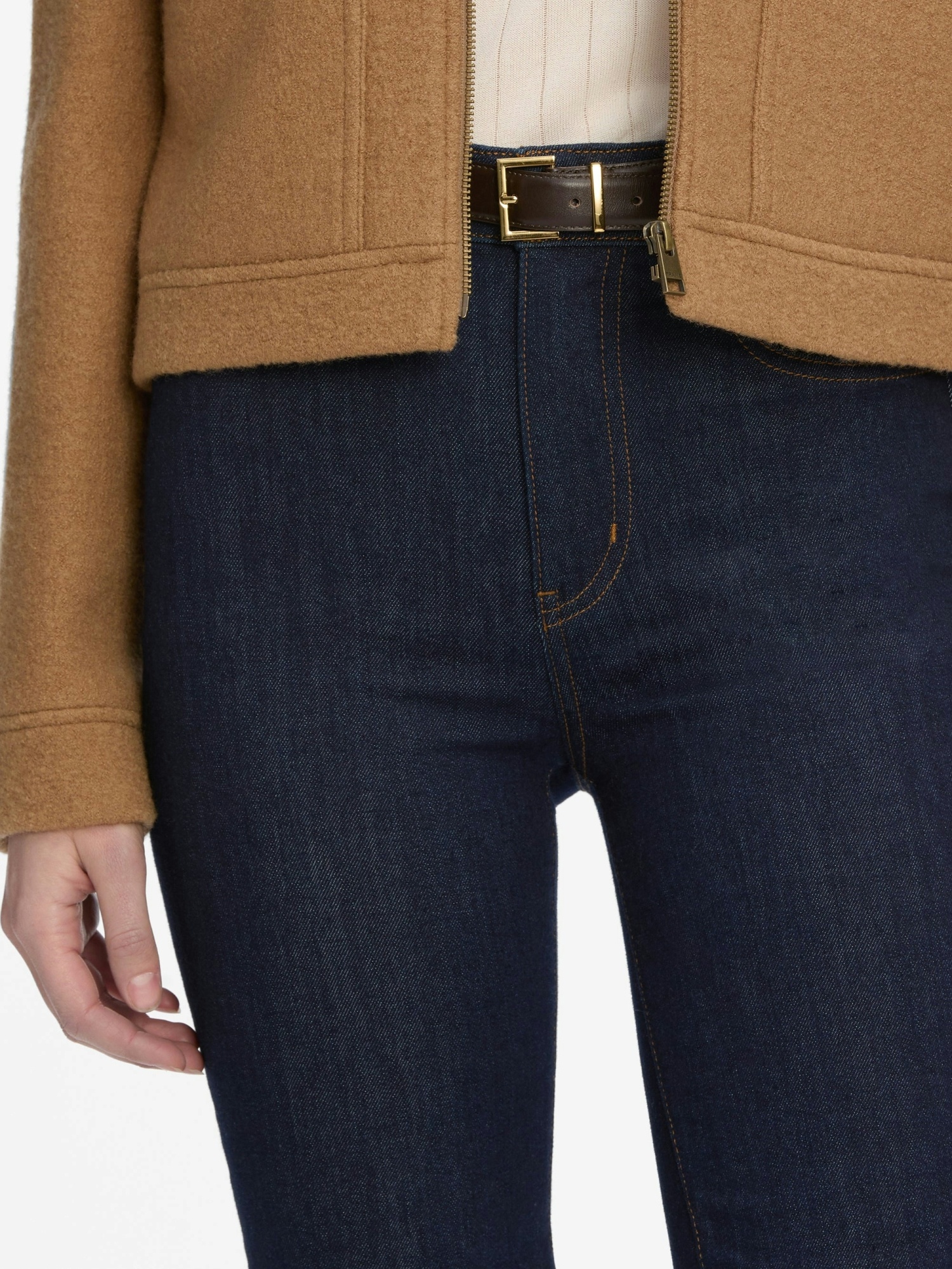 Frame Five-pocket Design Jeans In Blue