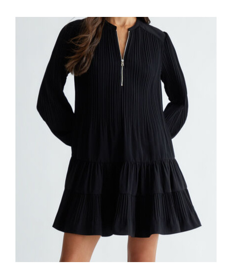 Liu •jo Crepe Mini Dress In Black