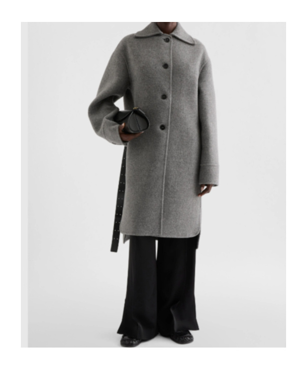 Jil Sander Single-breasted Oversized Coat In Gray