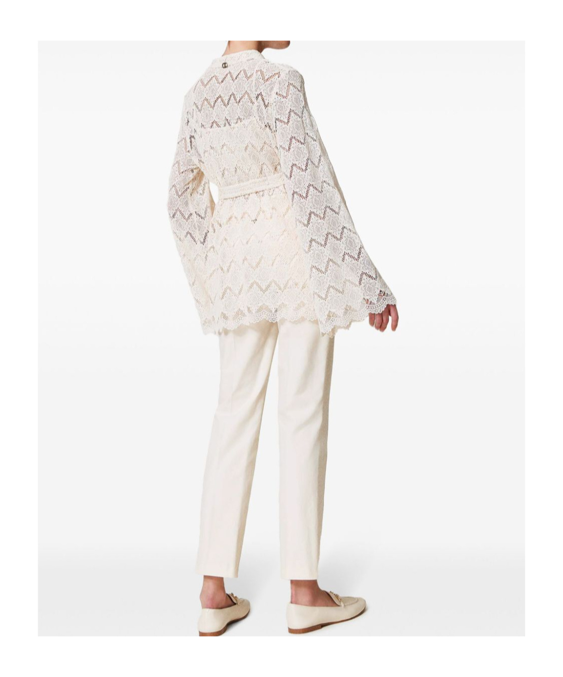 Shop Twinset Straight-leg Gabardine Trousers